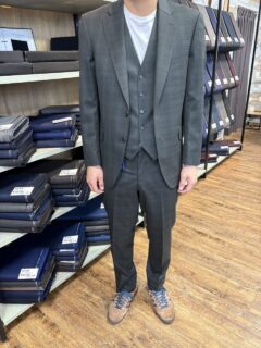 グリーン/チェックの生地でお仕立て頂きました。の画像