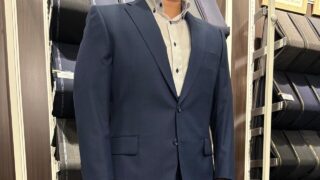 ブルー ウィンドウペン柄の画像