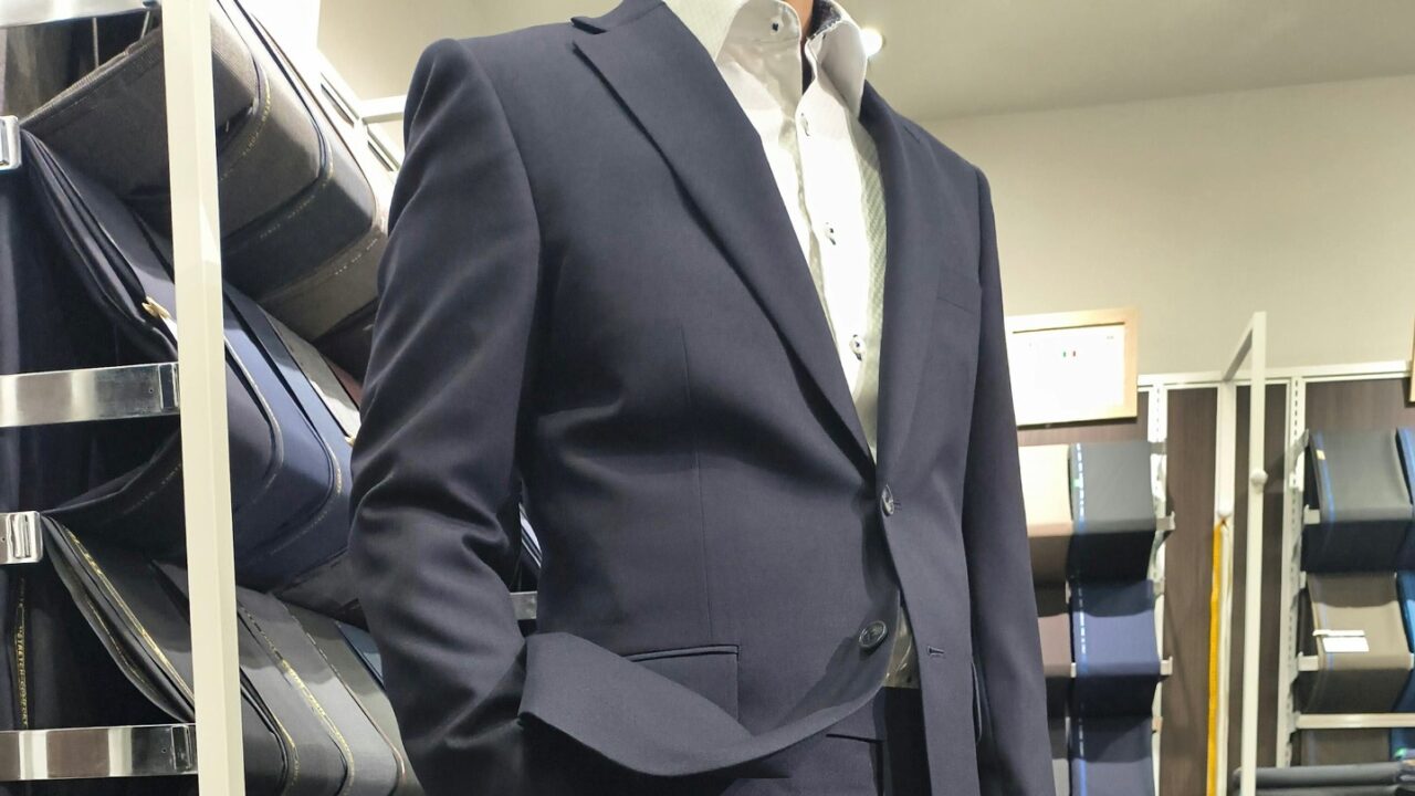 濃紺無地スーツ-アクタ西宮店スーツコレクション-オーダースーツSADA