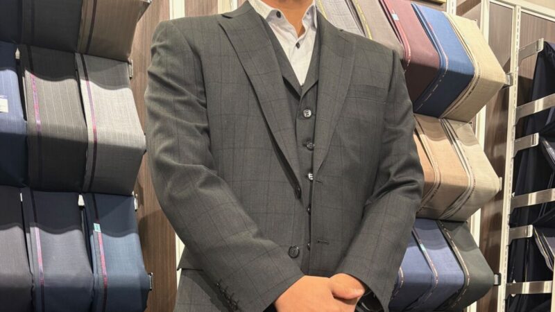 【TORELLO VIERA】グレー　ウィンドウペンスーツのアイキャッチ画像