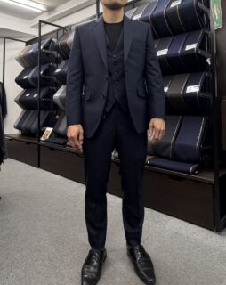 CANONICOで仕立てるネイビー千鳥格子の画像