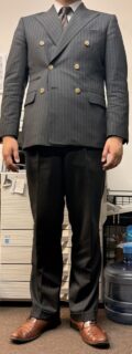 スーツ紹介　ストライブダブルスーツの画像