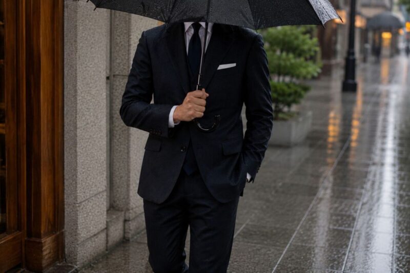 雨の日でも安心。スーツを傷めない対策とはのアイキャッチ画像