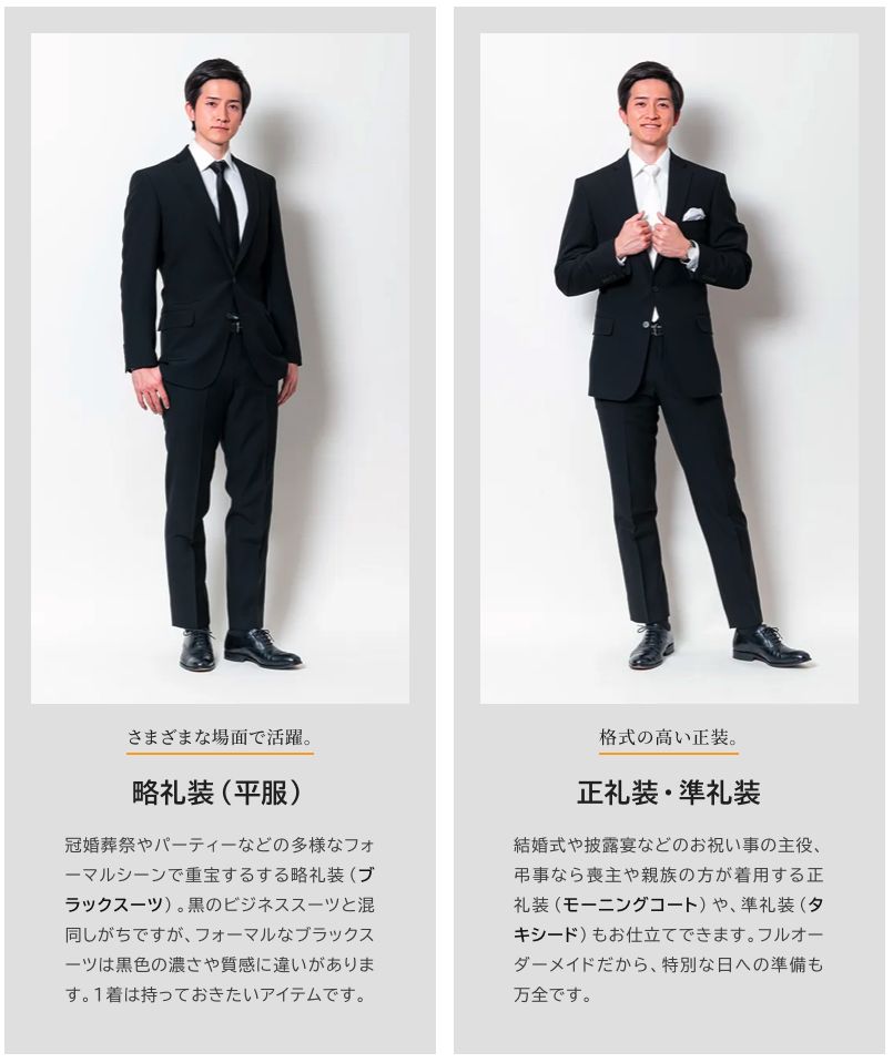 礼服とは？フォーマルスーツとの違い