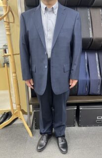ネイビー×チェックの画像