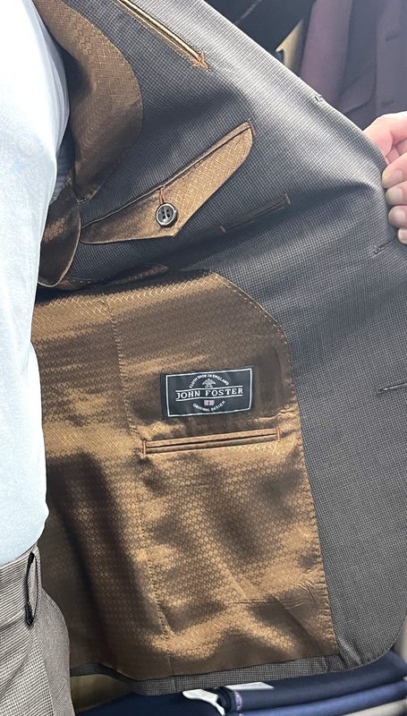 茶系・イングランド輸入生地「JOHN FOSTER社」Wool100%素材&ドビー織り柄裏地のアイキャッチ画像