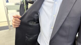 好印象！正統派ネイビースーツの画像