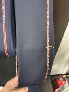 生地紹介インポート濃紺シャドーストライプの画像