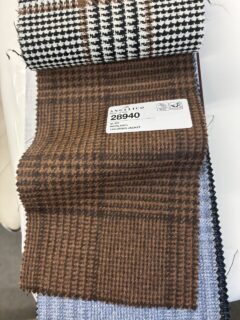 生地紹介　ジャケットブラウンチェックの画像