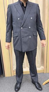 チャコールグレー×ダブル仕立ての画像