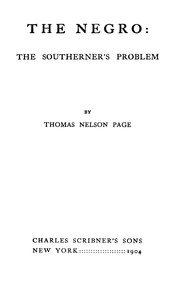 The negro: the southerner's problem