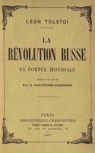 La Révolution russe : $b sa portée mondiale