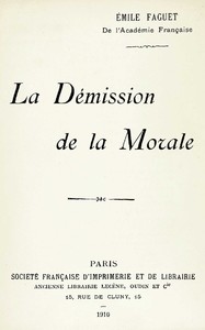 La démission de la morale