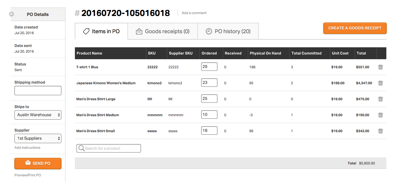 POs UI