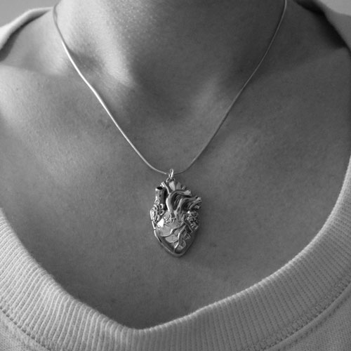 Anatomical heart necklace