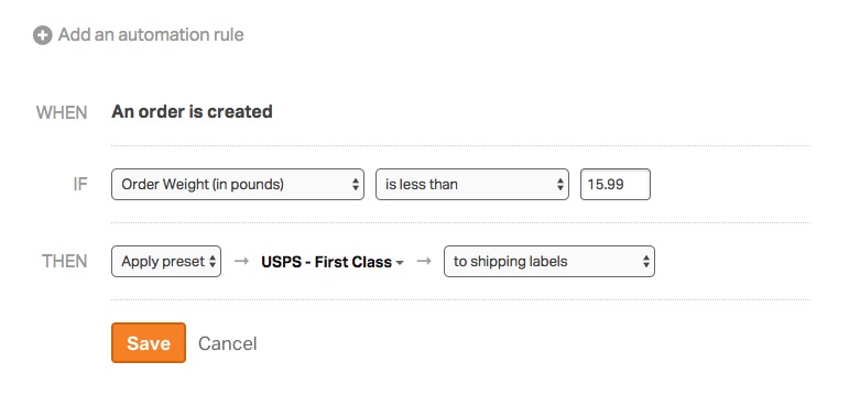 Shipping Rules UI