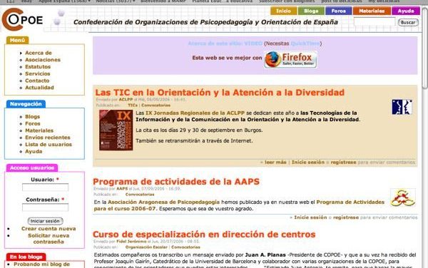 Otro trabajito con Drupal: la web de COPOE