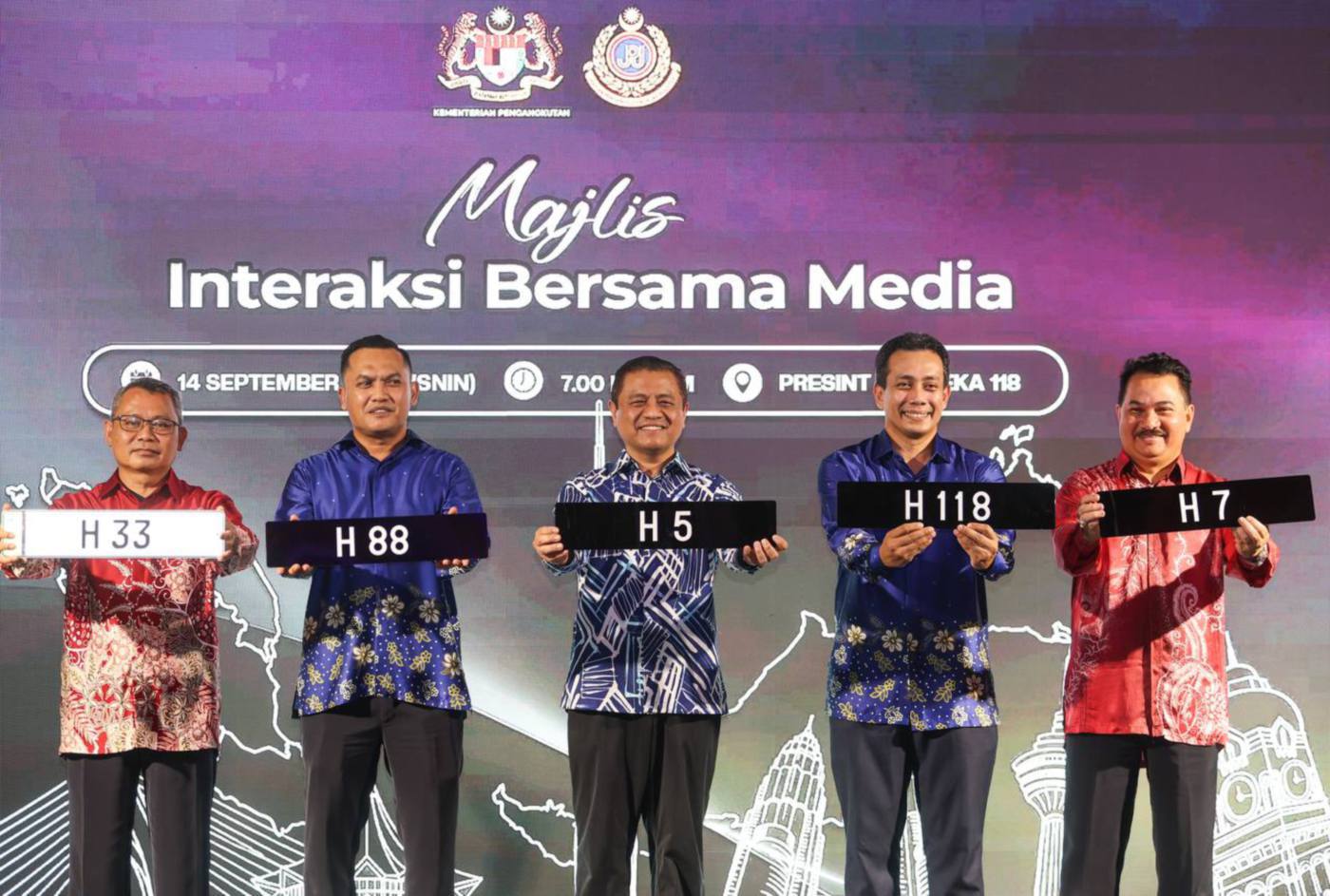 The announcement was made by RTD director-general Datuk Aedy Fadly Ramli at the launch of the Special Registration Number series in conjunction with Malaysia Day 2026 at Menara 118 here today.-NSTP/ASWADI ALIAS
