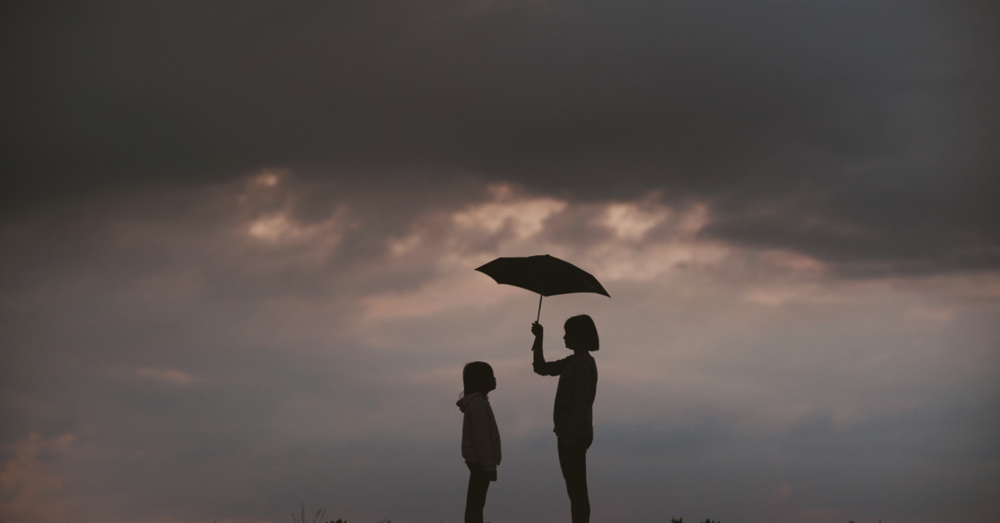 雨の空