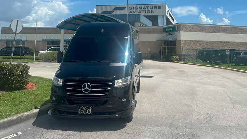 Jet Sprinter Limo at Signature Aviation in Orlando