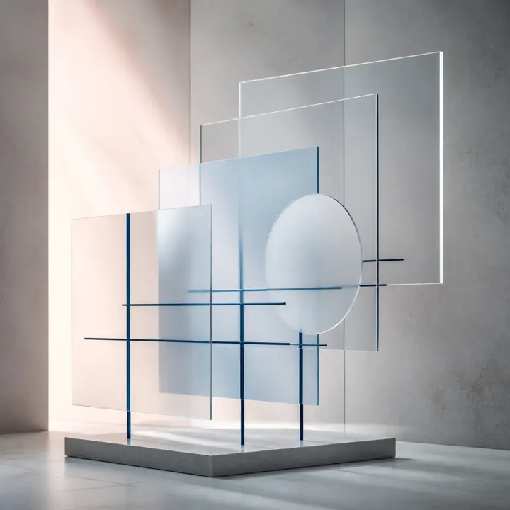 Layered glass composition representing an evidence-led online reputation action plan