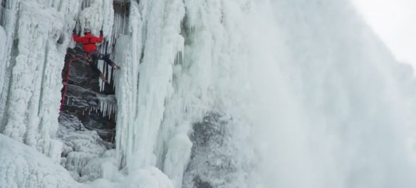 Will Gadd climbs frozen Niagara Falls