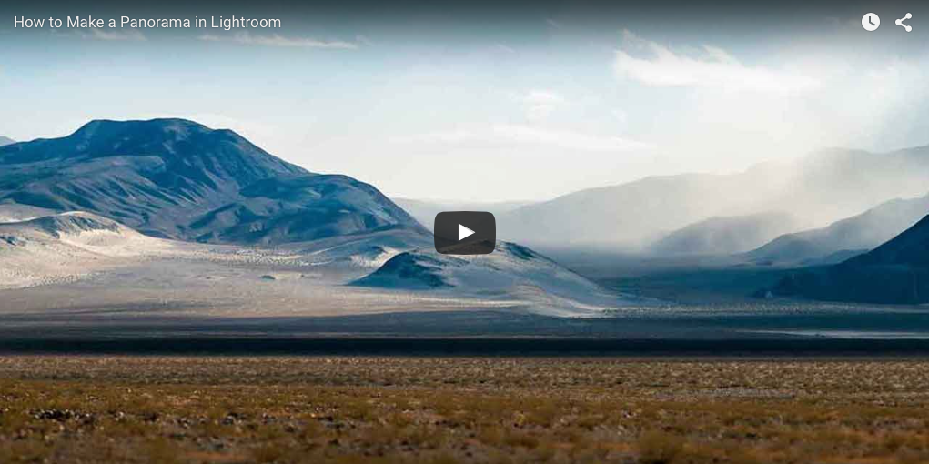 Lightroom Tutorial: How to make a RAW Panorama image