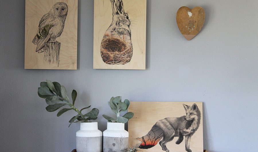 Prints on Wood - Orms Print Room and Framing and Homology DIY Project - Personalised Gift Ideas 2015