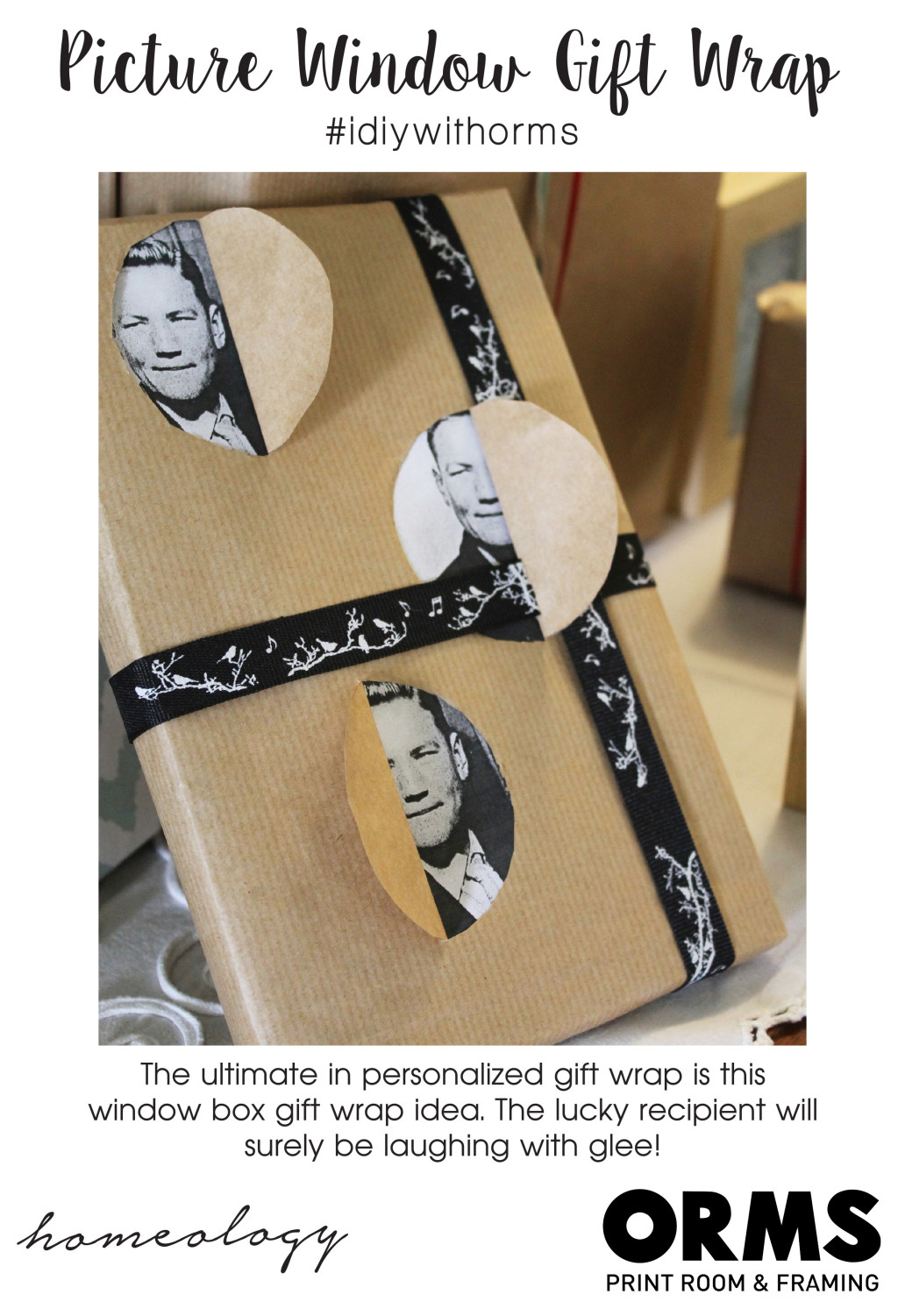 Gift Wrapping - Orms Print Room and Framing and Homology DIY Project - Personalised Gift Ideas 2015