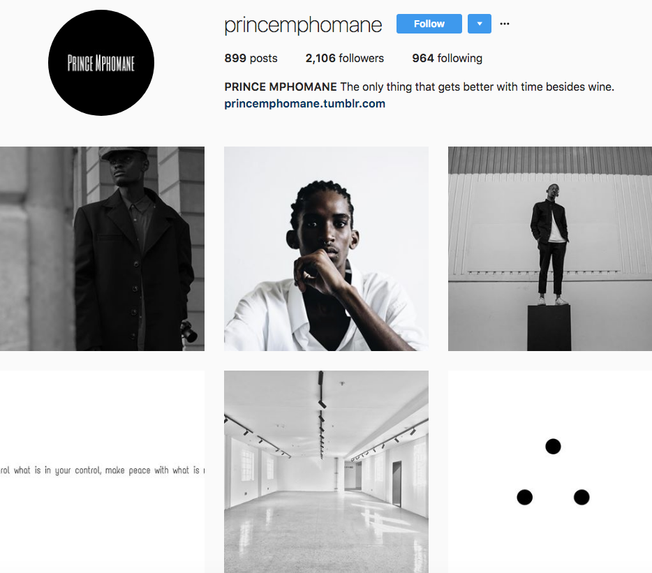 Prince Mphomane, one of our 9 favourite SA instagrammers