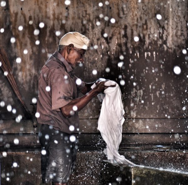 Laundry Time in India by Yvette Barnett in Kerala, India