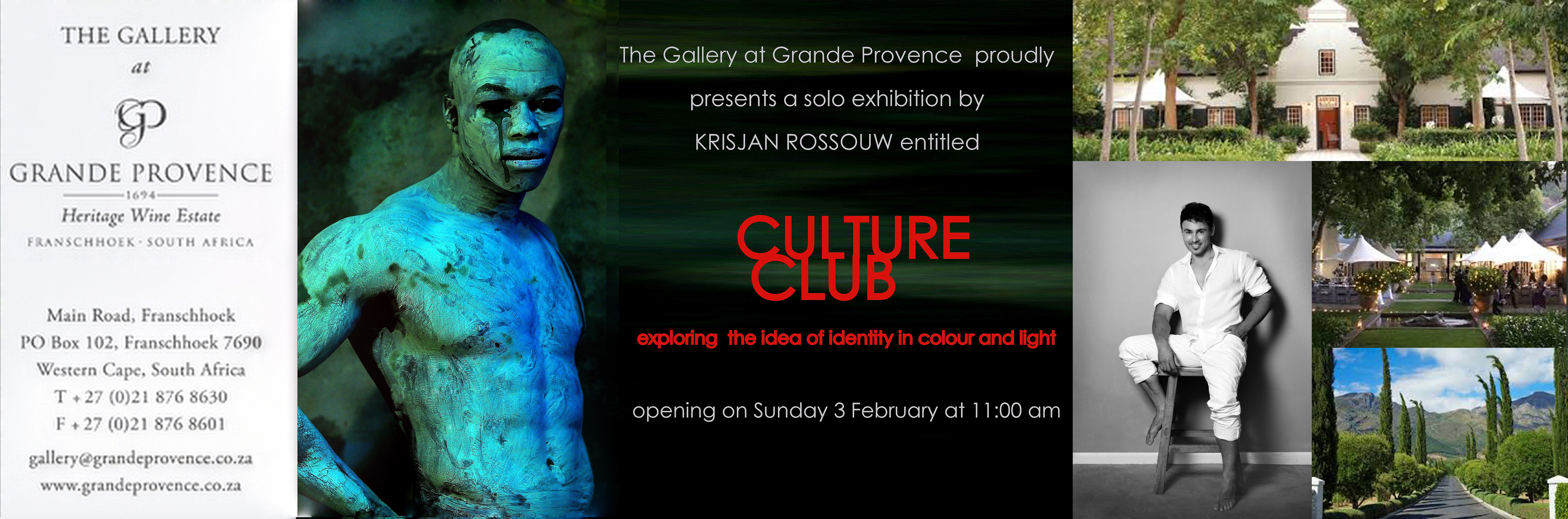 The Gallery at Grande Provence presents a solo exhibition of contemporary photography by Krisjan Rossouw entitled Culture Club.