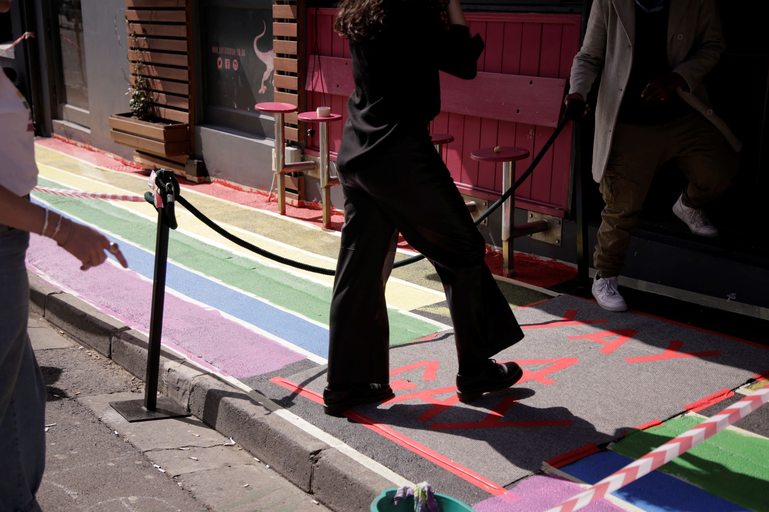 the raptor room pridewalk painting yay for gay