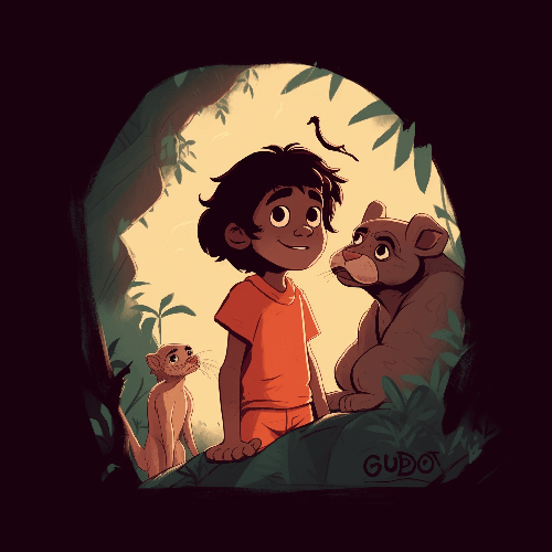 Título: Mowgli e a Descoberta na Selva