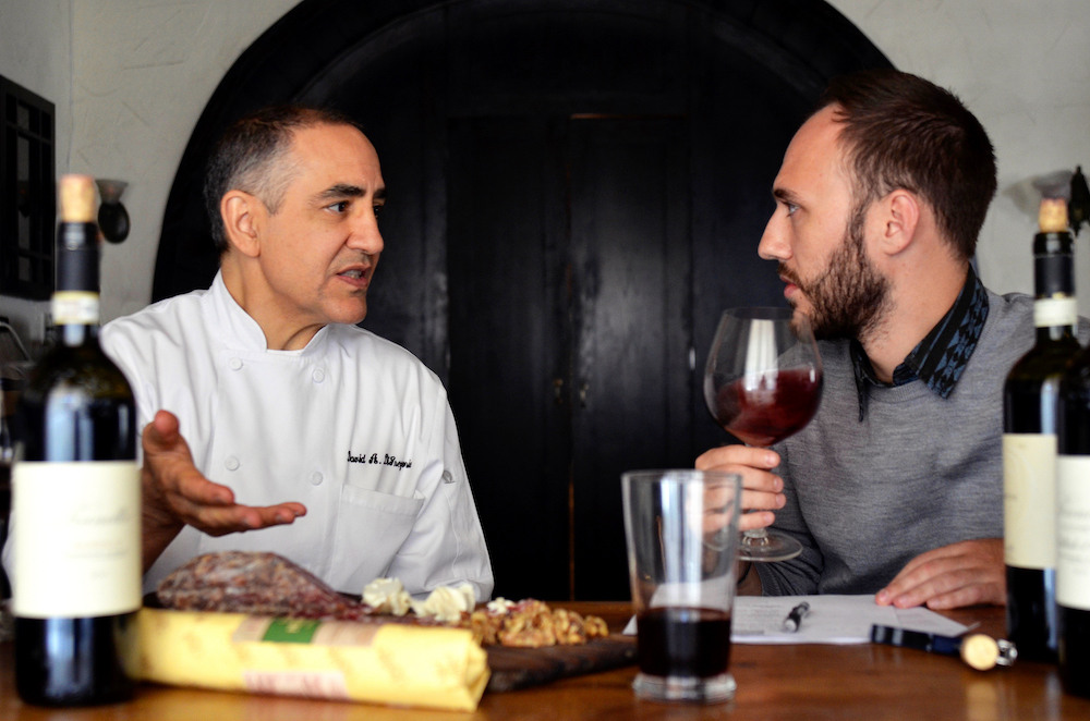 I would say, chef David DiGregorio and sommelier Matt Dolin taste wines to pair with seasonal dishes at osteria via Stato.