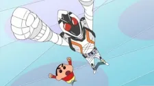 Kamen Rider Fourze X Crayon Shin-chan cover art