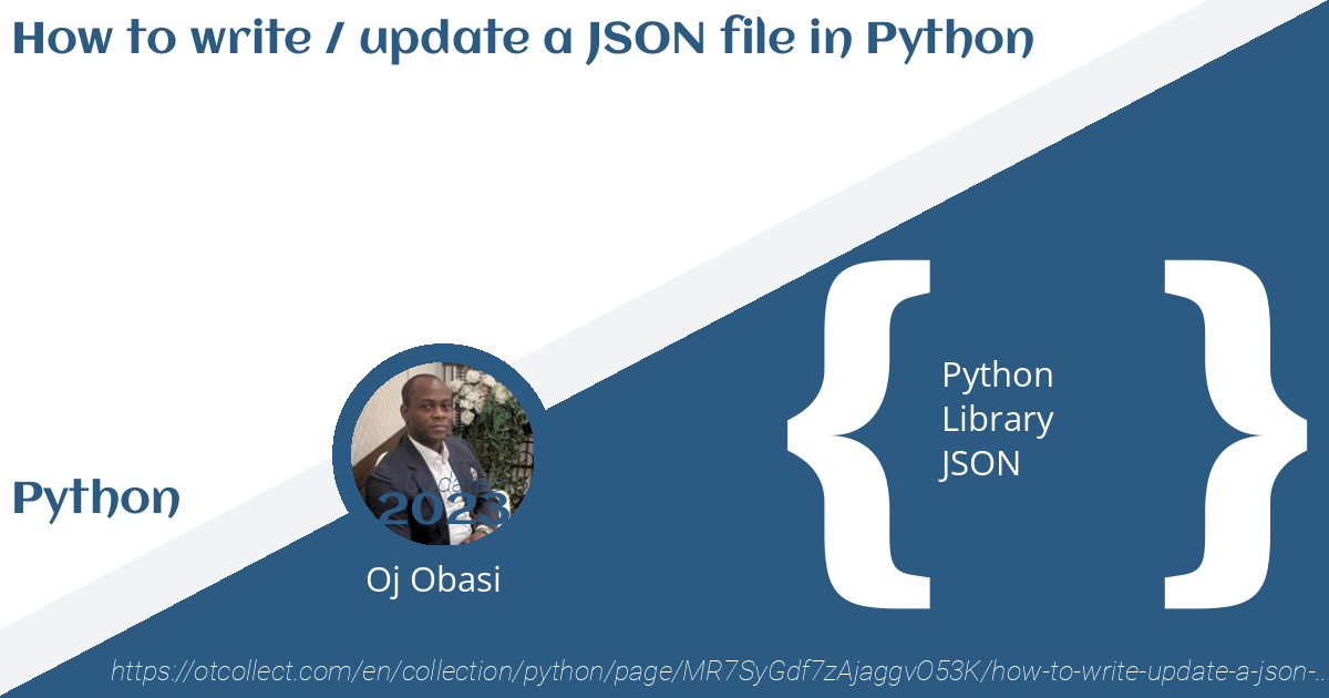 How To Write / Update A Json File In Python