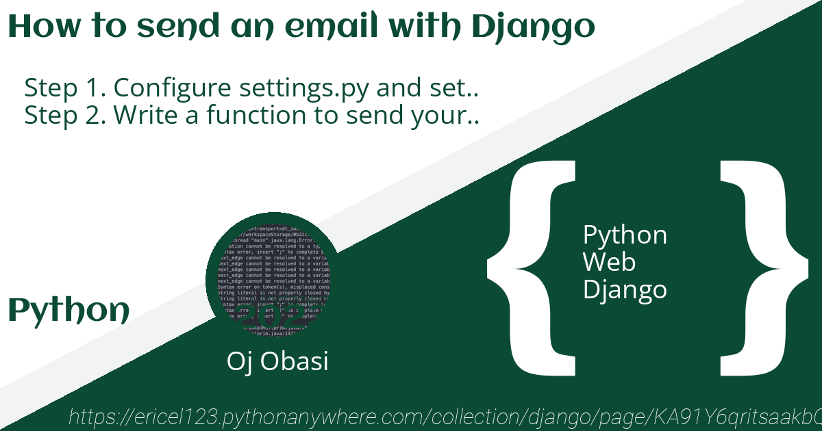 How To Send An Email With Django