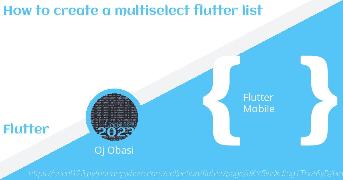 How to create a multiselect flutter list