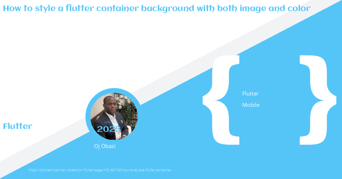 How to style a flutter container background with both image and color