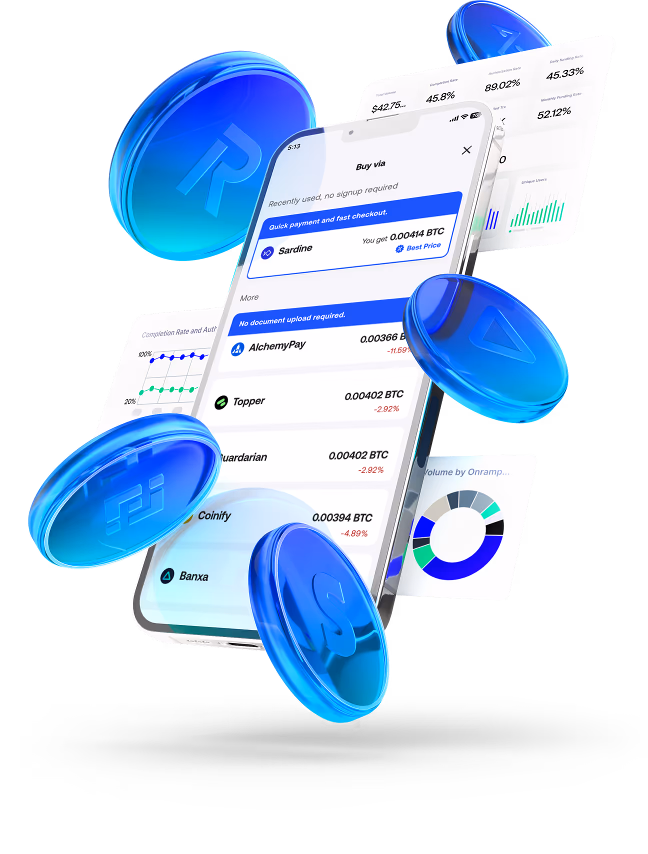 Blue phone with blue coins
