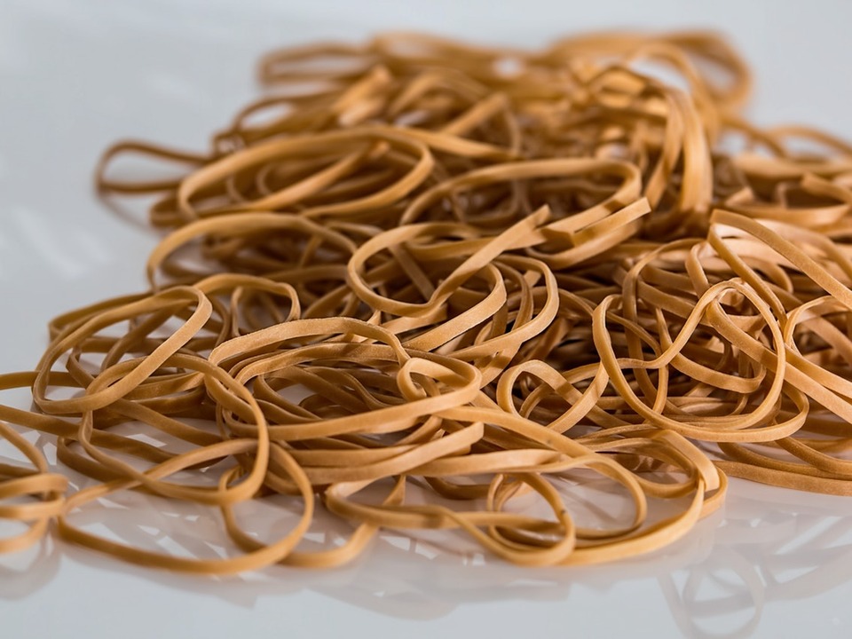 Latex Free Coloured Rubber Bands