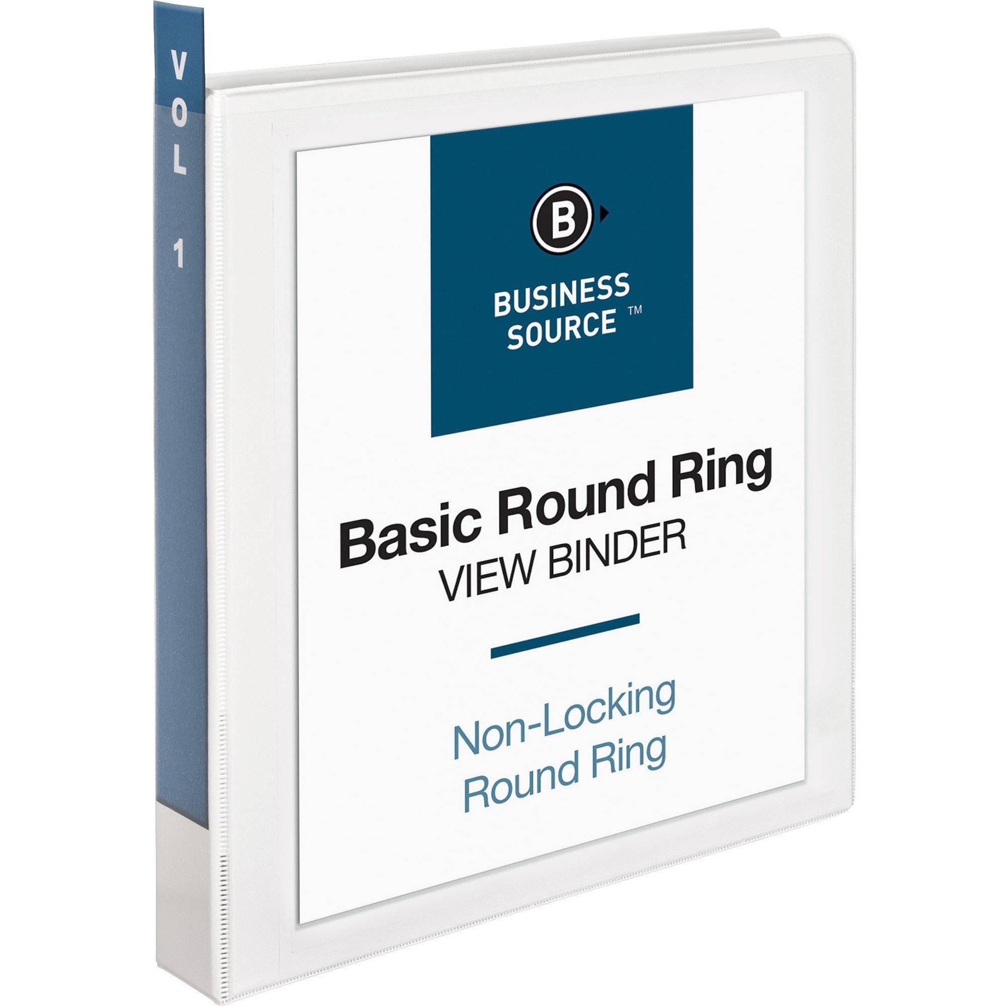 Business Source Premium Round Ring View Binder - 1 1/2 Business Source Premium Round Ring View Binder - 1 1/2