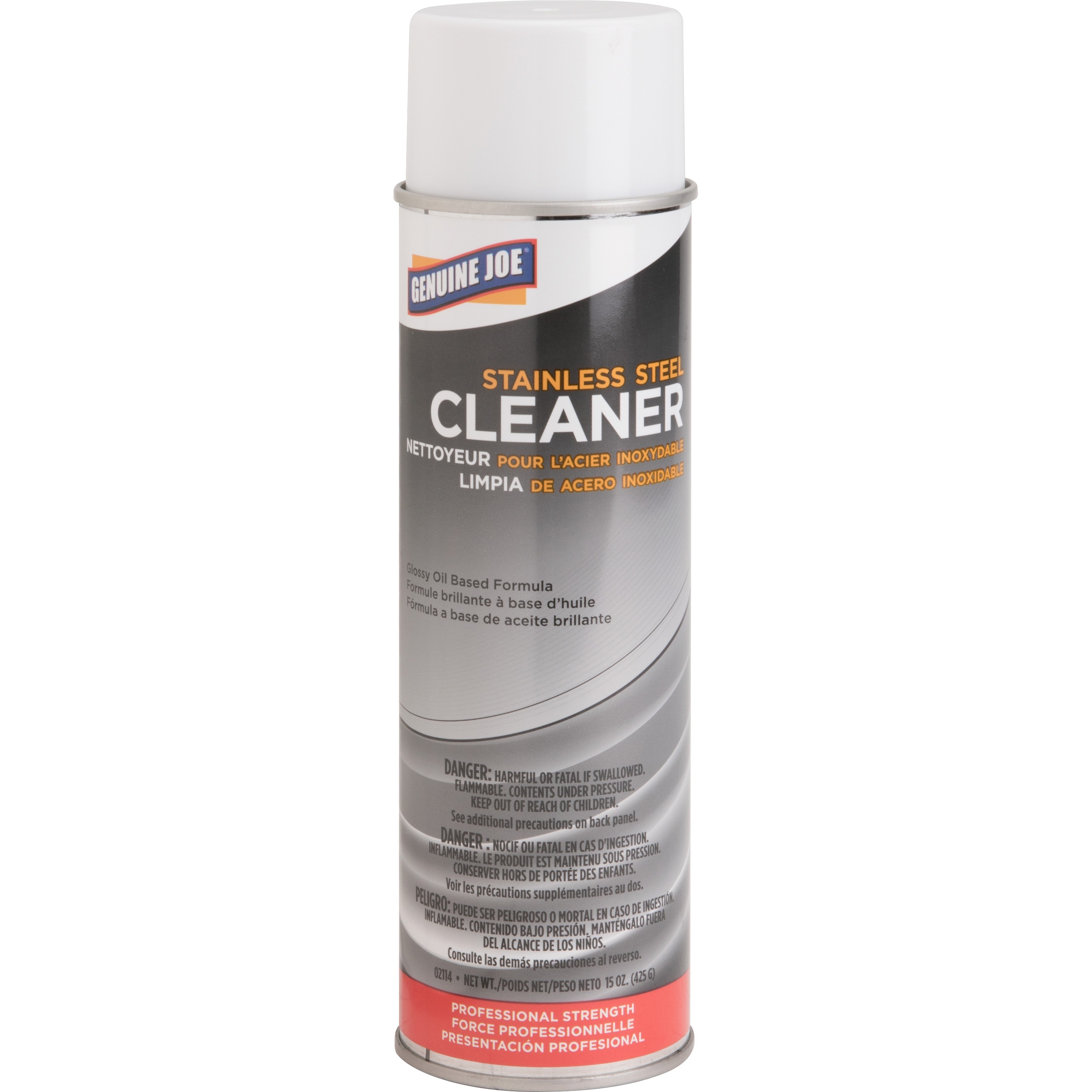 Genuine Joe Stainless Steel Cleaner - For Metal Surface - 15 fl oz (0.5 quart)Can - 1 Each - Pleasant Scent, Luster - Multi Genuine Joe Stainless Steel Cleaner - For Metal Surface - 15 fl oz (0.5 quart)Can - 1 Each - Pleasant Scent, Luster - Multi