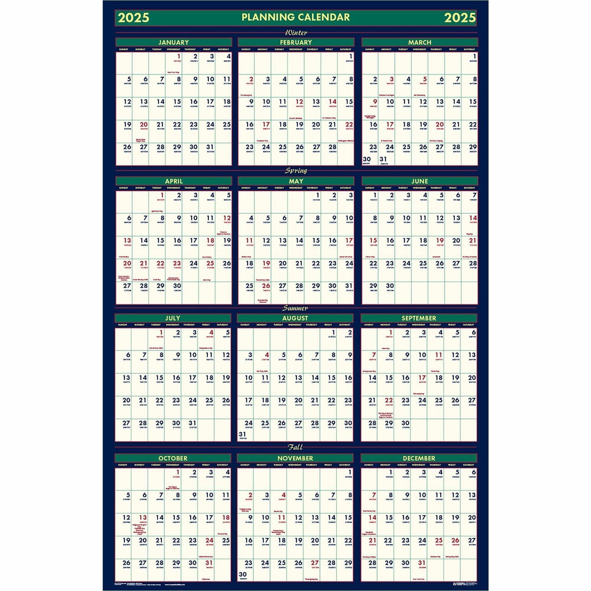 カレンダー・スケジュール The Empathist Hole Calendar Eco-friendly 18 Month Laminated Wall Calendar by House of