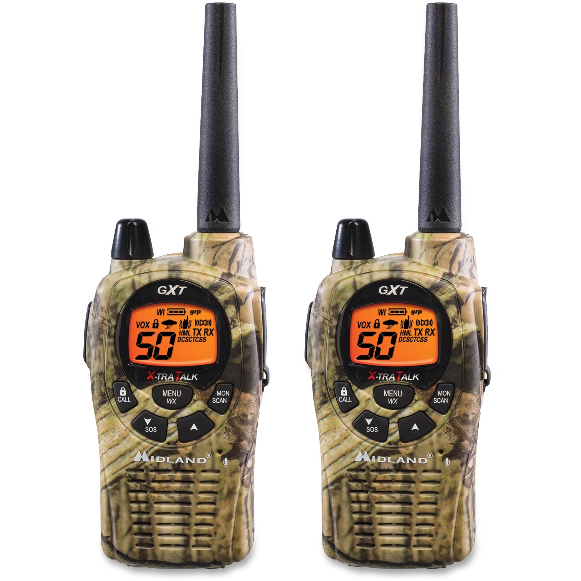 Midland GXT1050VP4 2-Way Pair - 50 Radio Channels - Upto 190080 ft - 38 Total Privacy Codes - CTCSS - Auto Squelch, Keypad Lock, Silent Operation - Water Proof - AA - 2 Each Midland GXT1050VP4 2-Way Pair - 50 Radio Channels - Upto 190080 ft - 38 Total Privacy Codes - CTCSS - Auto Squelch, Keypad Lock, Silent Operation - Water Proof - AA - 2 Each