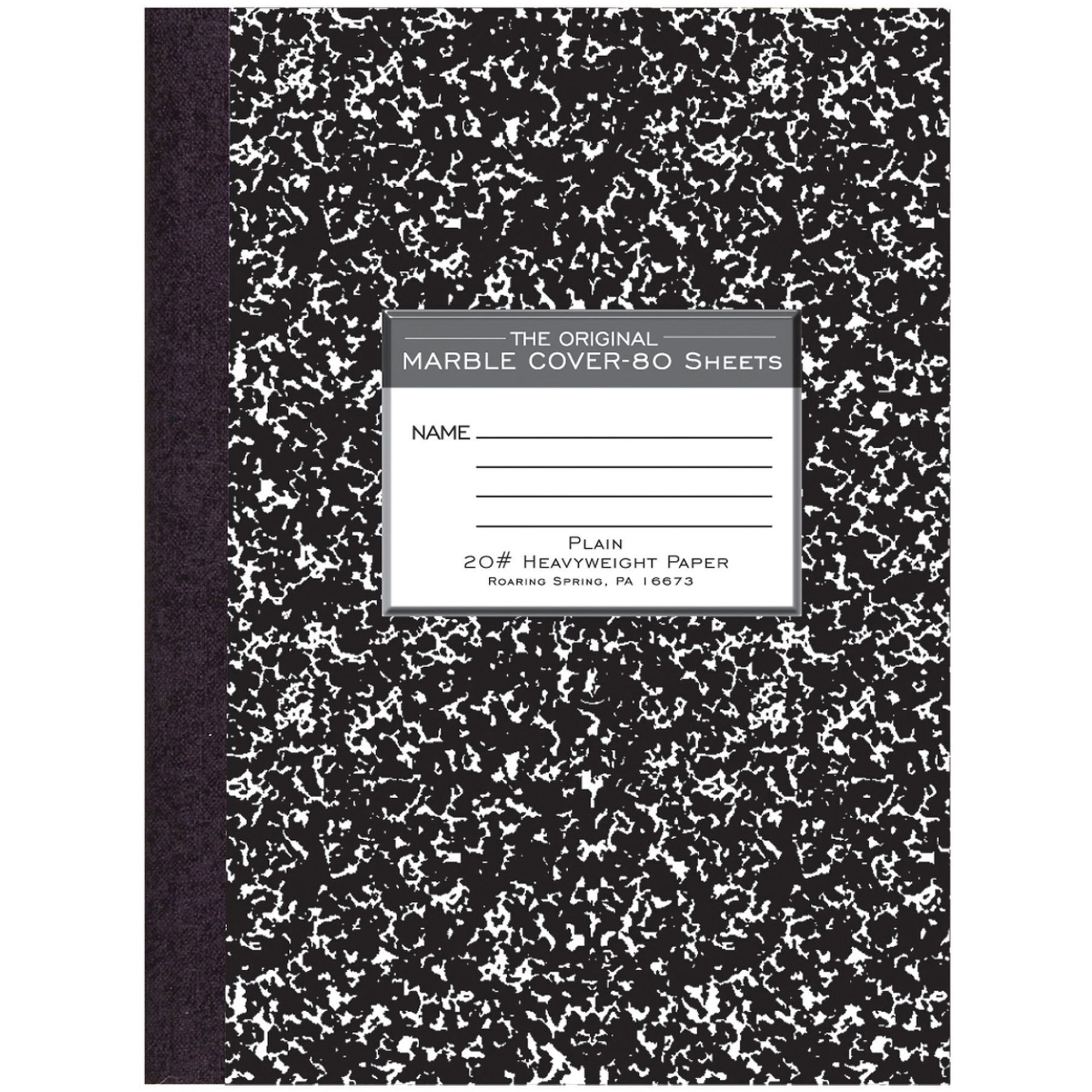 Roaring Spring Signature Collection Unruled Oversized Hard Cover Composition Book - 80 Sheets - 160 Pages - Plain - Sewn/Tapebound - Red Margin - 20 lb Basis Weight - 75 g/m2 Grammage - 10 1/4 Roaring Spring Signature Collection Unruled Oversized Hard Cover Composition Book - 80 Sheets - 160 Pages - Plain - Sewn/Tapebound - Red Margin - 20 lb Basis Weight - 75 g/m2 Grammage - 10 1/4