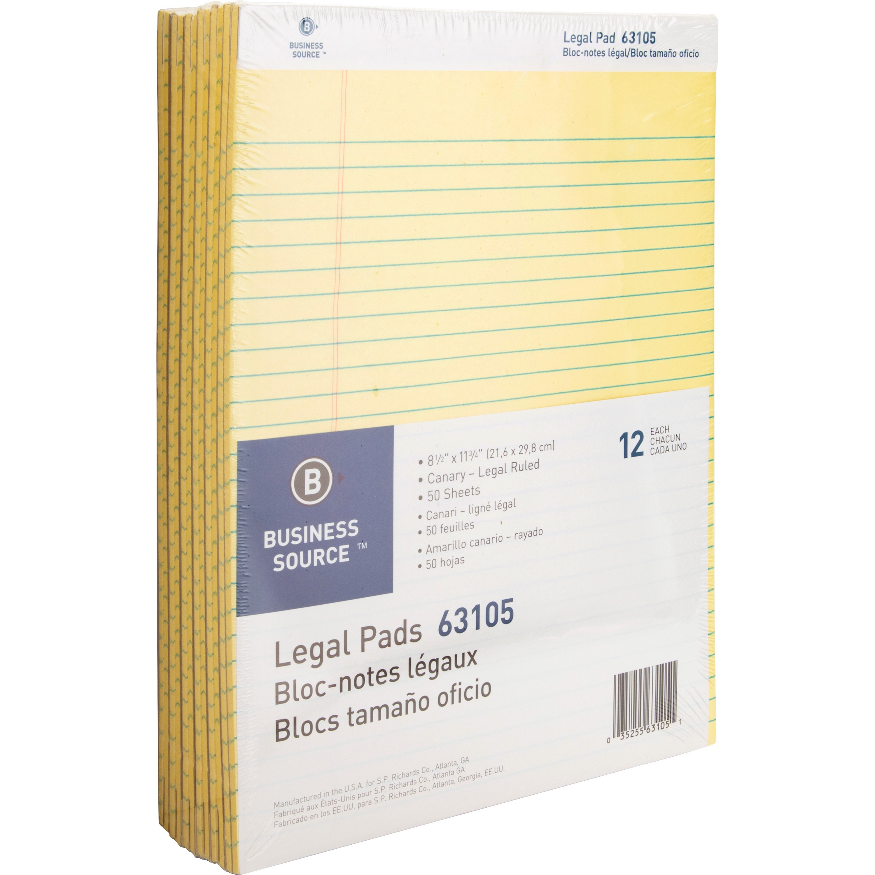 Business Source Writing Pads - 50 Sheets - 0.28 Business Source Writing Pads - 50 Sheets - 0.28