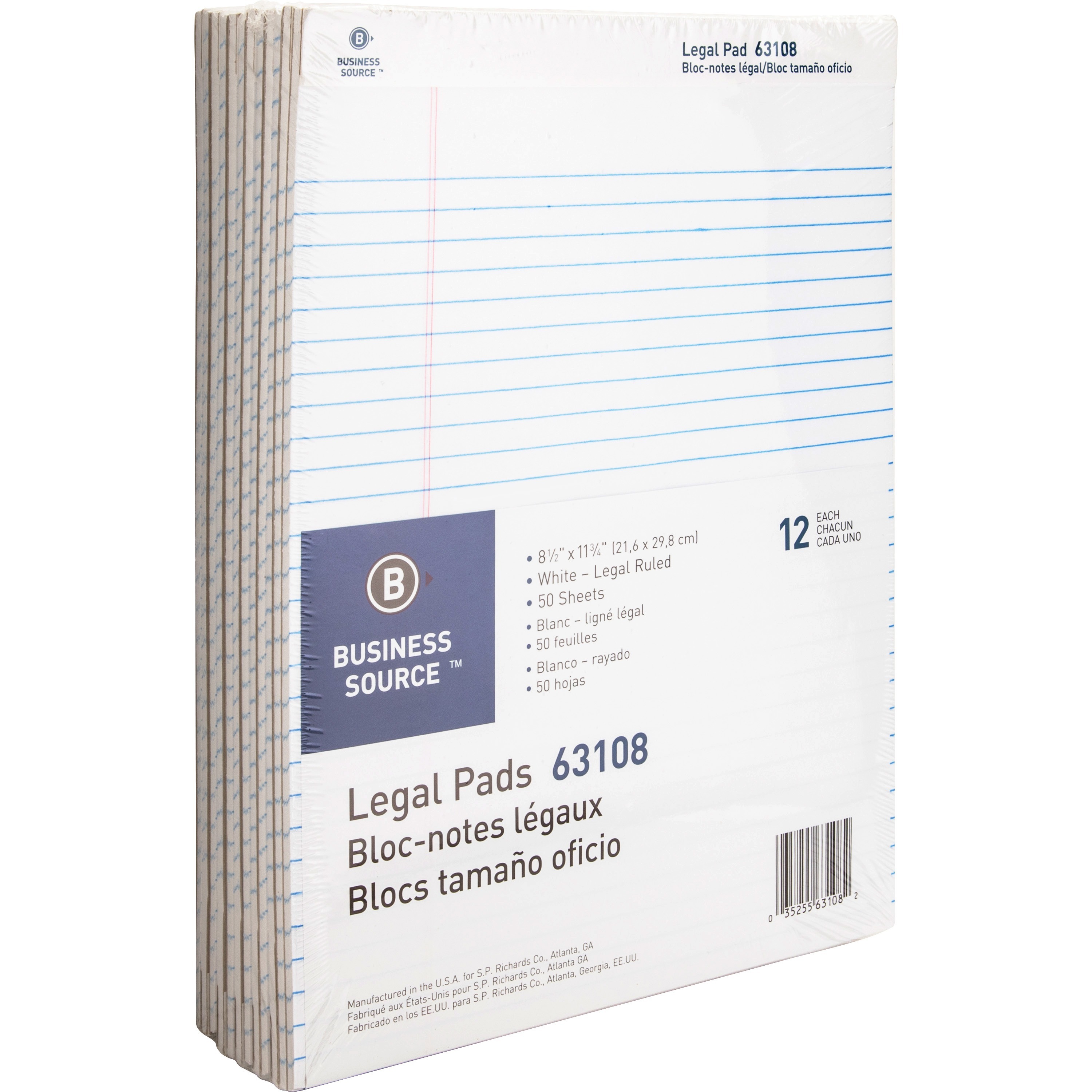 Business Source Writing Pads - 50 Sheets - 0.28 Business Source Writing Pads - 50 Sheets - 0.28
