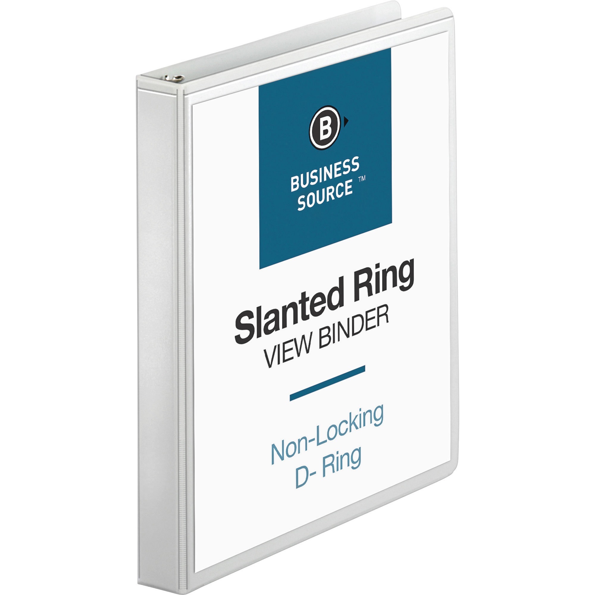 Business Source Basic D-Ring White View Binders - 2 Business Source Basic D-Ring White View Binders - 2